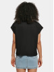 Urban Classics t-shirt Ladies Oversized Extended Shoulder Polo zwart