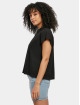 Urban Classics t-shirt Ladies Oversized Extended Shoulder Polo zwart
