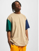 Urban Classics T-shirts Organic Oversized Colorblock beige