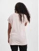 Urban Classics T-shirts Girls Organic Extended Shoulder pink