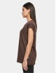Urban Classics T-Shirty Ladies Organic Extended Shoulder brazowy