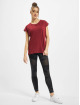 Urban Classics T-Shirty Ladies Organic Extended Shoulder Tee czerwony