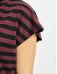 Urban Classics T-Shirty Ladies Y/D Stripe Tee czerwony