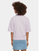 Urban Classics T-Shirty Ladies Organic Oversized fioletowy