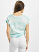 Urban Classics T-Shirty Ladies Short Tie Dye niebieski