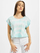 Urban Classics T-Shirty Ladies Short Tie Dye niebieski