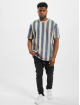 Urban Classics T-Shirty Printed Oversized Bold Stripe niebieski