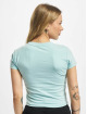 Urban Classics T-Shirty Ladies Stretch Jersey Cropped niebieski