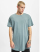 Urban Classics T-Shirty Shaped Long Tee niebieski