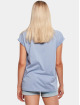 Urban Classics T-Shirty Ladies Organic Extended Shoulder niebieski