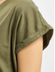 Urban Classics T-Shirty Ladies Organic Extended Shoulder oliwkowy
