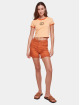 Urban Classics T-Shirty Ladies Stretch Jersey Cropped pomaranczowy
