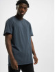 Urban Classics T-skjorter Open Edge Pigment Dyed Basic blå