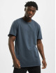 Urban Classics T-skjorter Open Edge Pigment Dyed Basic blå