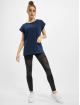 Urban Classics T-skjorter Ladies Extended Shoulder blå