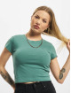 Urban Classics T-skjorter Ladies Stretch Jersey Cropped grøn