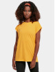 Urban Classics T-skjorter Ladies Extended Shoulder gul