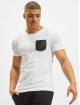 Urban Classics T-skjorter Leather Imitation Pocket hvit