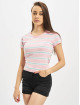 Urban Classics T-skjorter Ladies Stripe Cropped lyserosa