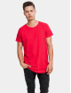 Urban Classics T-skjorter Long Shaped Slub Raglan red