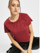 Urban Classics T-skjorter Ladies Cropped Peached Rib red