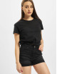 Urban Classics T-skjorter Ladies Cropped Tunnel svart