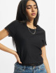 Urban Classics T-skjorter Ladies Cropped Lace Hem svart