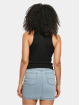 Urban Classics Tank Tops Ladies Short Rib Knit musta