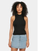 Urban Classics Tank Tops Ladies Short Rib Knit musta