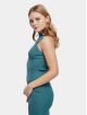 Urban Classics Tank Tops Ladies Short Rib Knit Turtleneck vihreä
