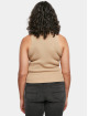 Urban Classics Tanktop Ladies Short Rib Knit Turtleneck beige