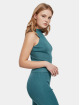 Urban Classics Tanktop Ladies Short Rib Knit Turtleneck groen