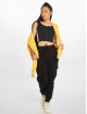 Urban Classics Top Side Stripe Crop Zip black