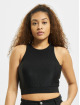 Urban Classics Top Ladies Cropped Shiny black