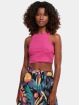 Urban Classics Top Ladies Cropped Rib pink