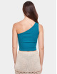 Urban Classics Topy/Tielka Ladies Cropped Asymmetric modrá
