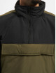 Urban Classics Transitional Jackets 2-Tone Padded Pull Over oliven