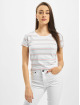 Urban Classics Tričká Ladies Stripe Cropped biela