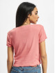 Urban Classics Tričká Ladies Cropped Button Up Rib pink