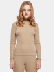 Urban Classics trui Ladies Rib Knit Turtelneck beige