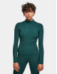 Urban Classics trui Ladies Rib Knit Turtelneck groen