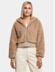 Urban Classics Übergangsjacke Ladies Short Oversized Sherpa beige