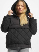 Urban Classics Übergangsjacke Ladies Oversized Diamond Quilted Pull Over schwarz