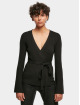 Urban Classics vest Ladies Rib Knit Wrapped zwart