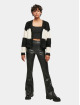 Urban Classics vest Ladies Short Oversized Feather zwart