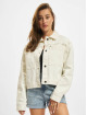 Urban Classics Veste Jean Ladies Short Boxy Worker blanc