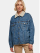 Urban Classics Veste Jean Ladies Oversized Sherpa bleu