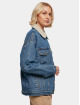 Urban Classics Veste Jean Ladies Oversized Sherpa bleu
