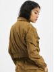 Urban Classics Veste mi-saison légère Ladies Cropped Crinkle Nylon Pull Over brun