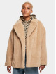 Urban Classics Winter Jacket Ladies Lapel Teddy beige